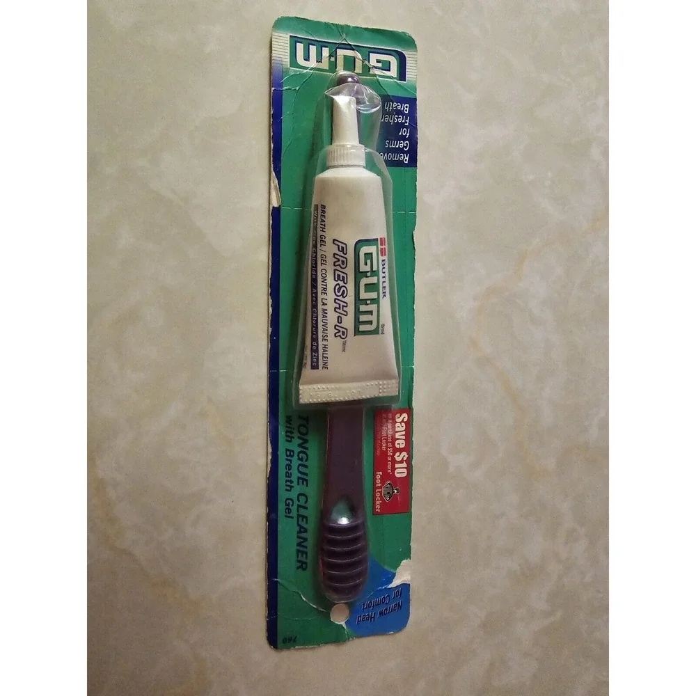 (1) Butler GUM Tounge Cleaner with‎ Fresh-R Breath Gel NOS seaed